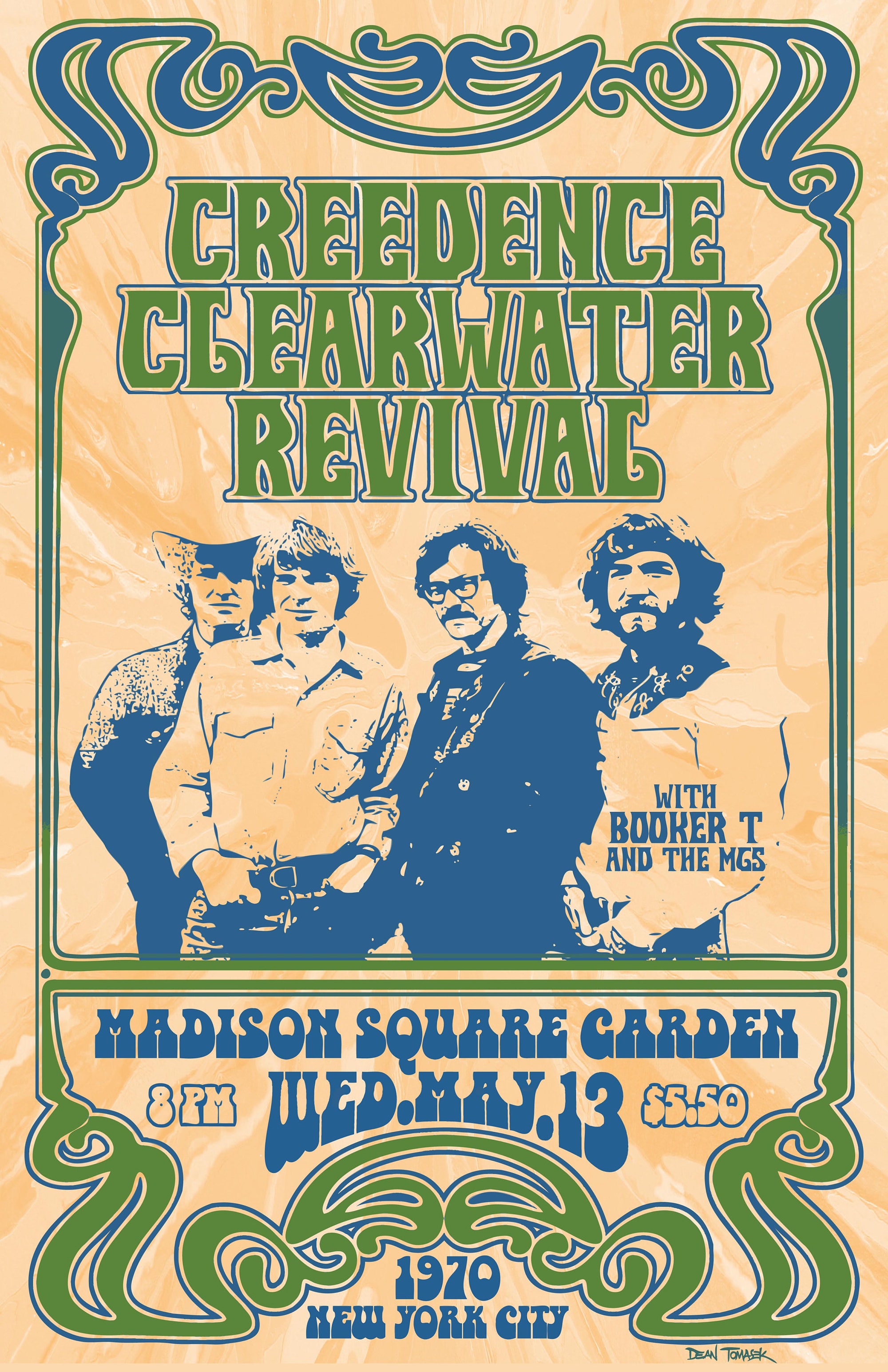 Creedence Clearwater Revival 1970 Tour Poster