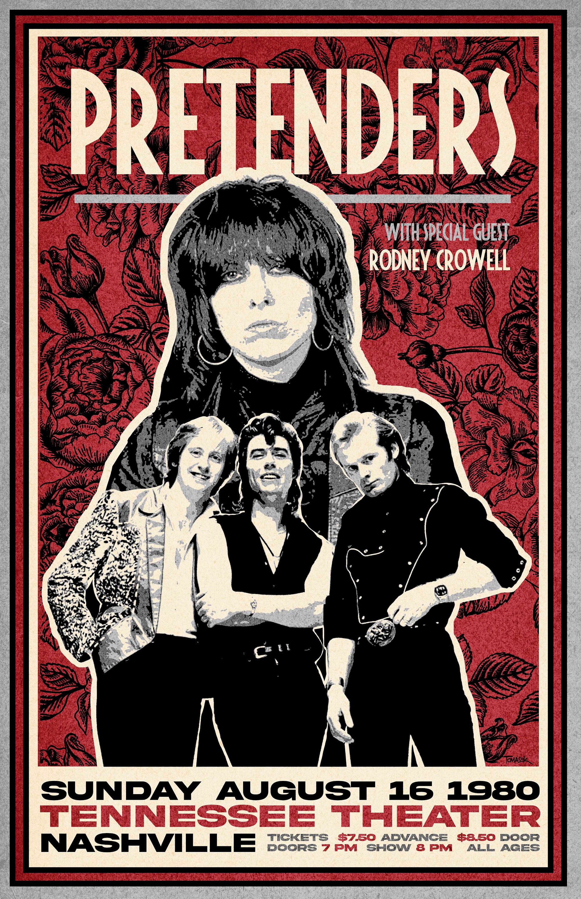 Pretenders 1980 Tour Poster