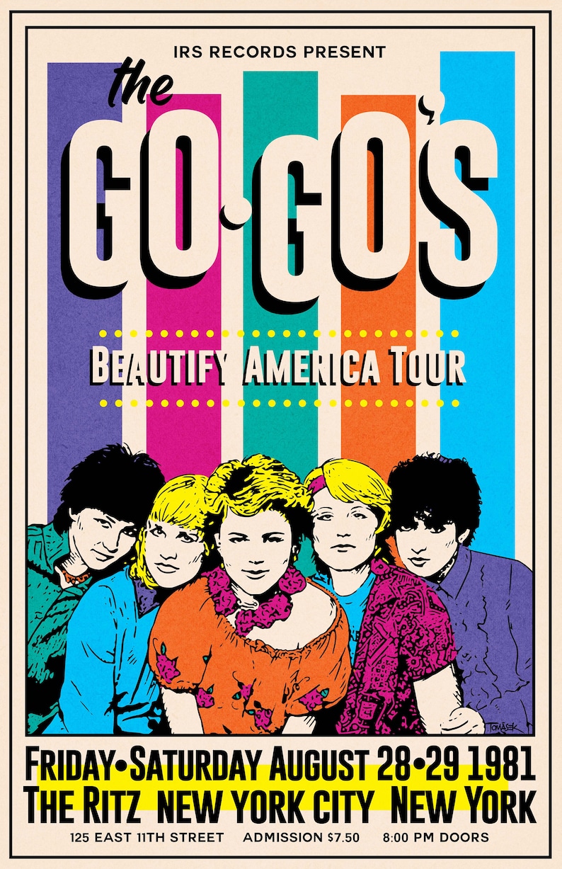 The Gogo's 1981 Concert Poster Etsy