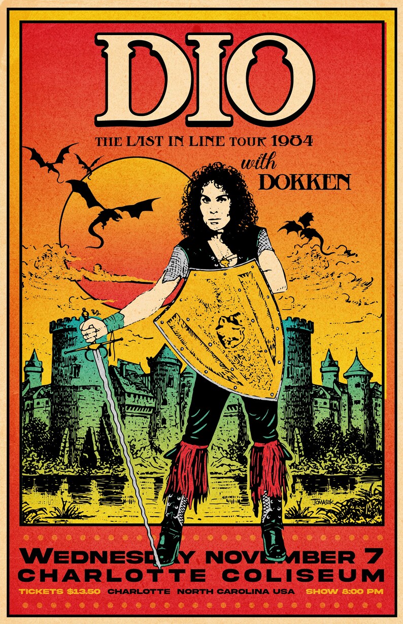 Dio 1984 Tour Poster Etsy