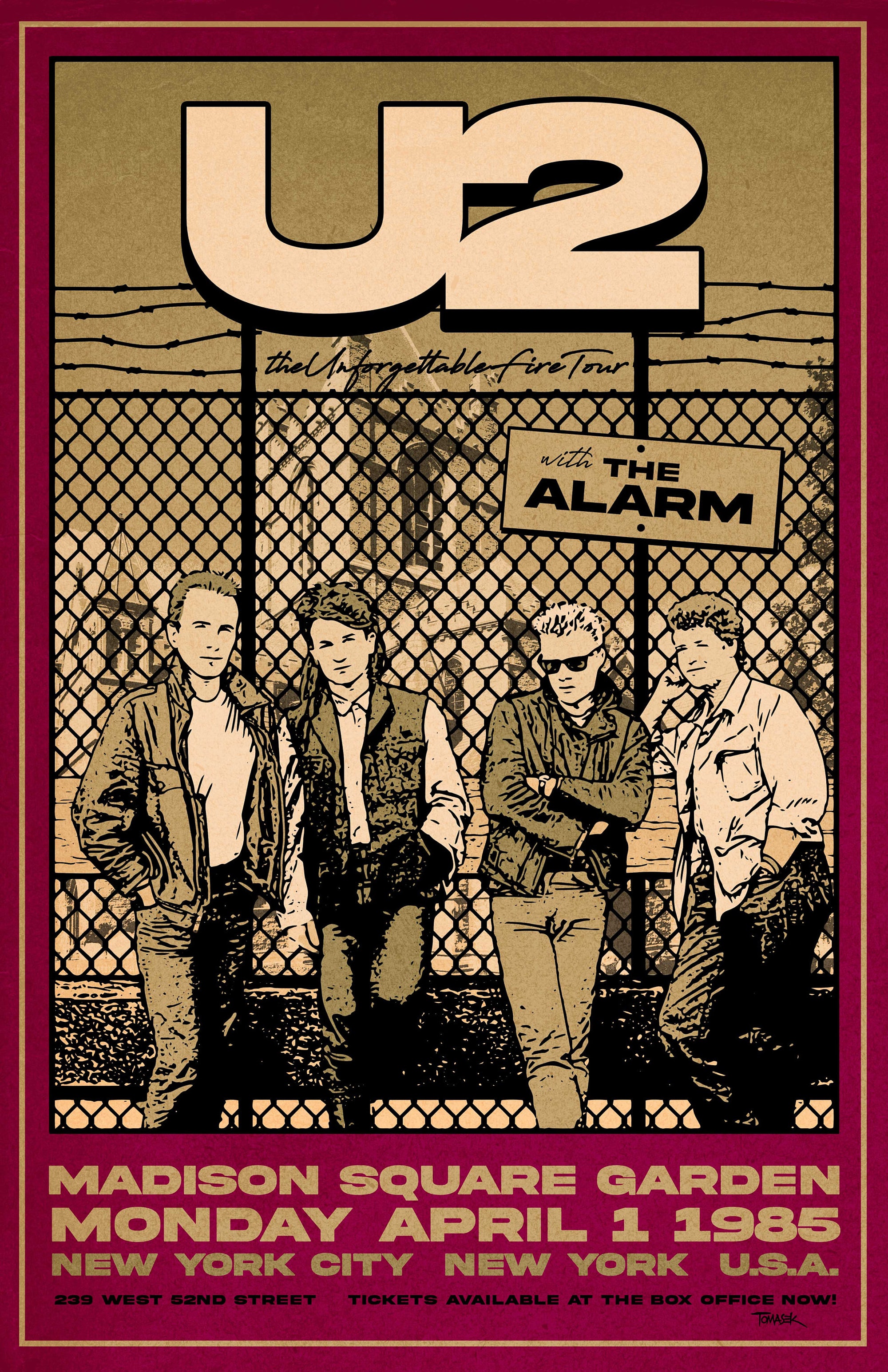 U2 1985 Concert Poster