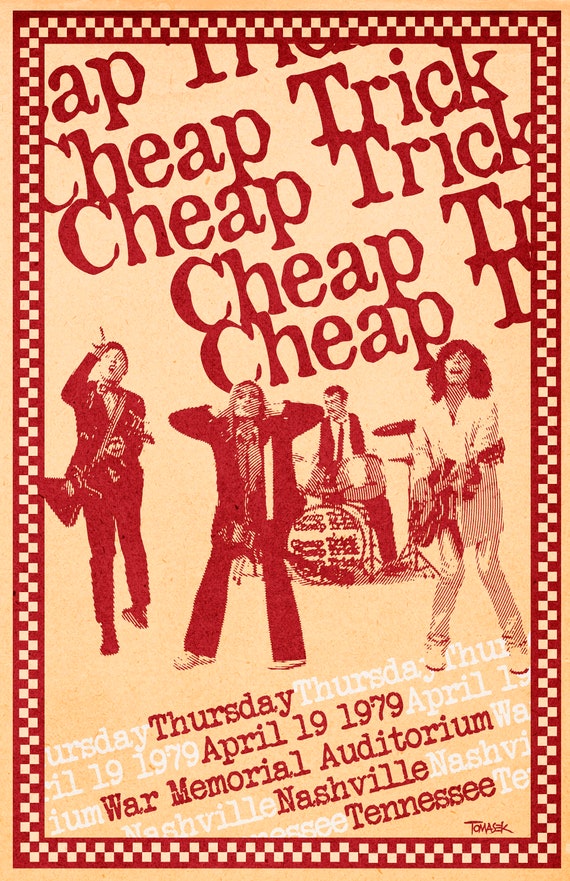 Cheap Trick 1979 Tour Poster Etsy