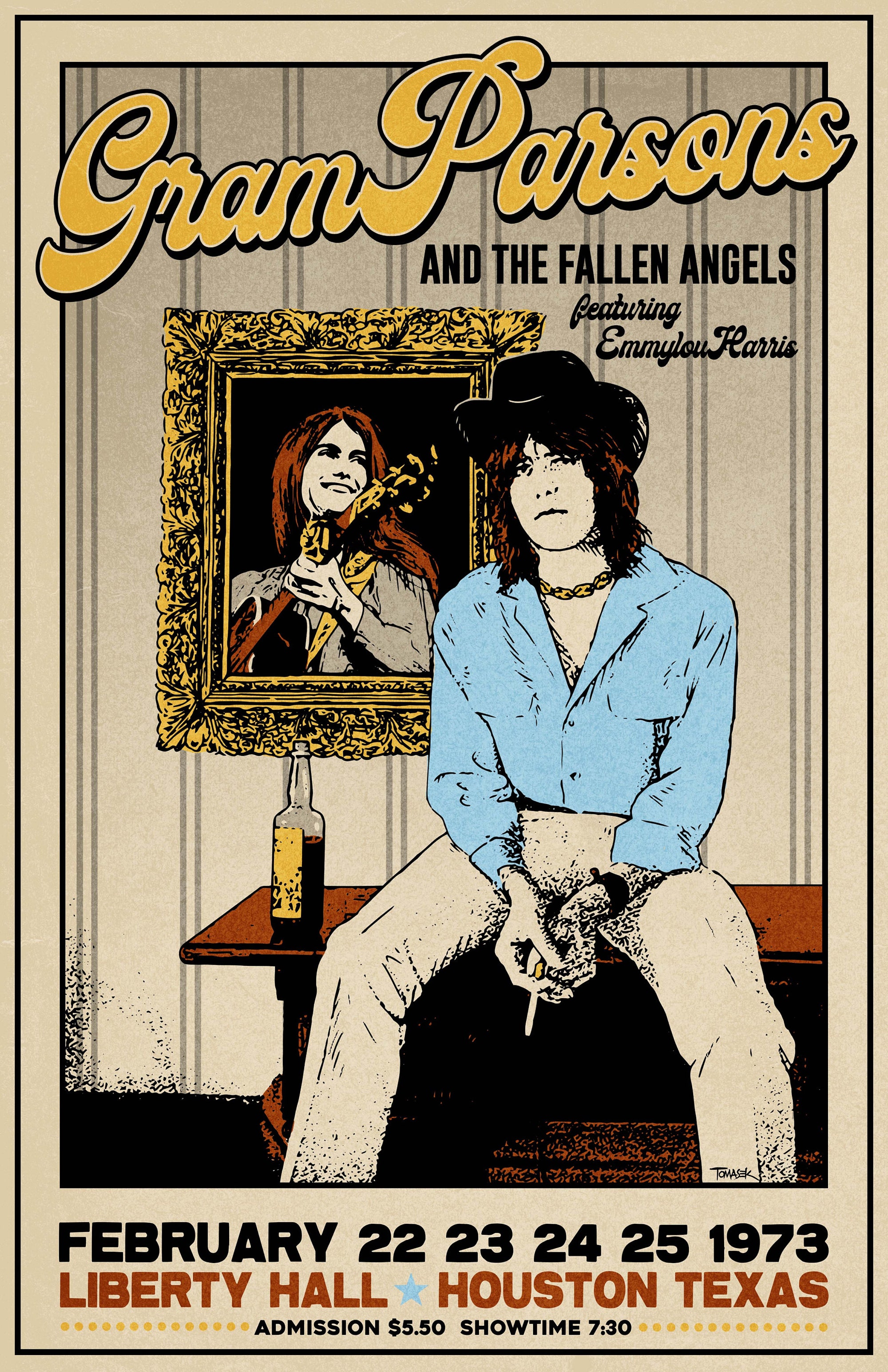 Gram Parsons 1973 Concert Poster