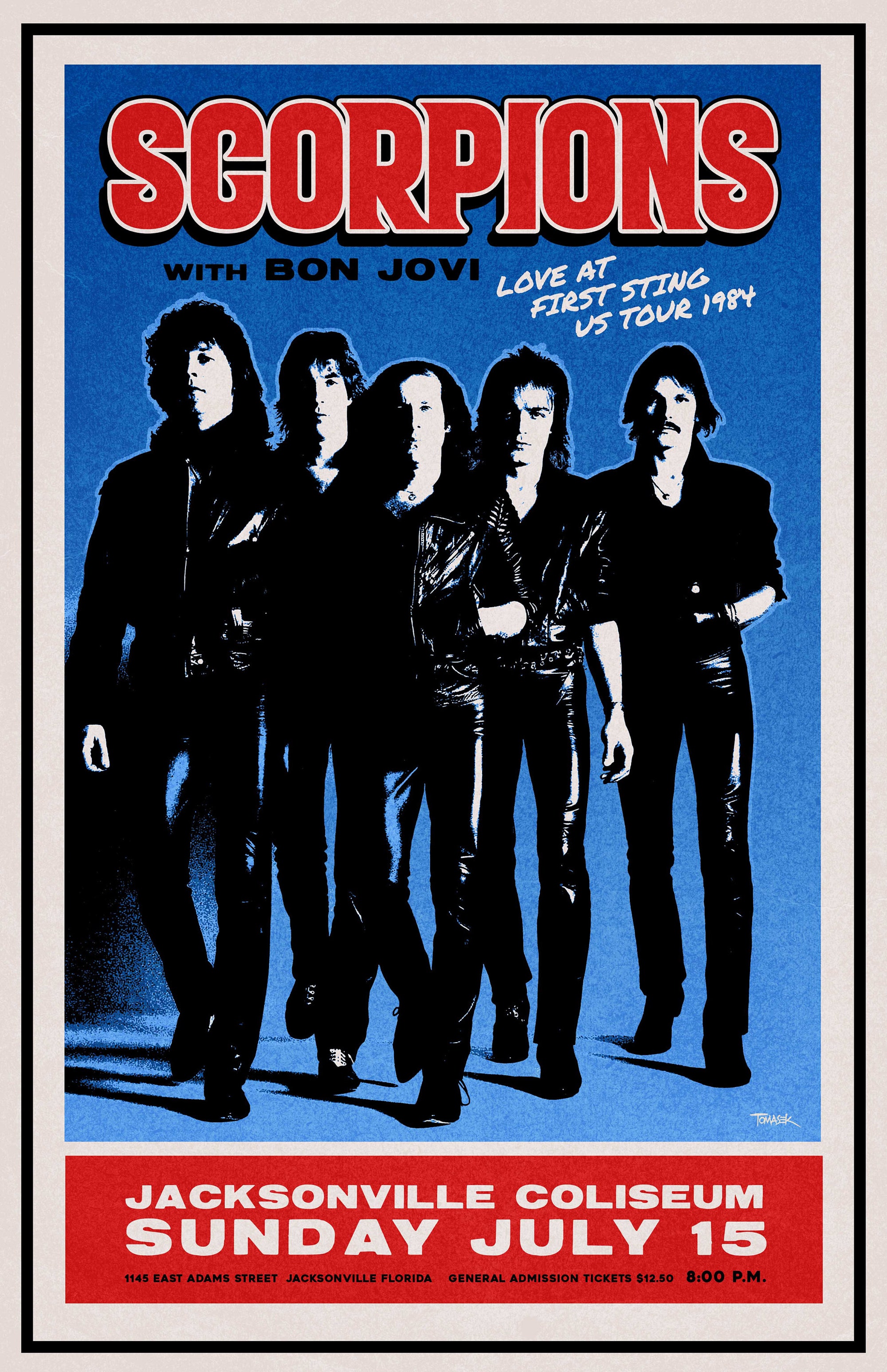 Scorpions 1984 Concert Poster
