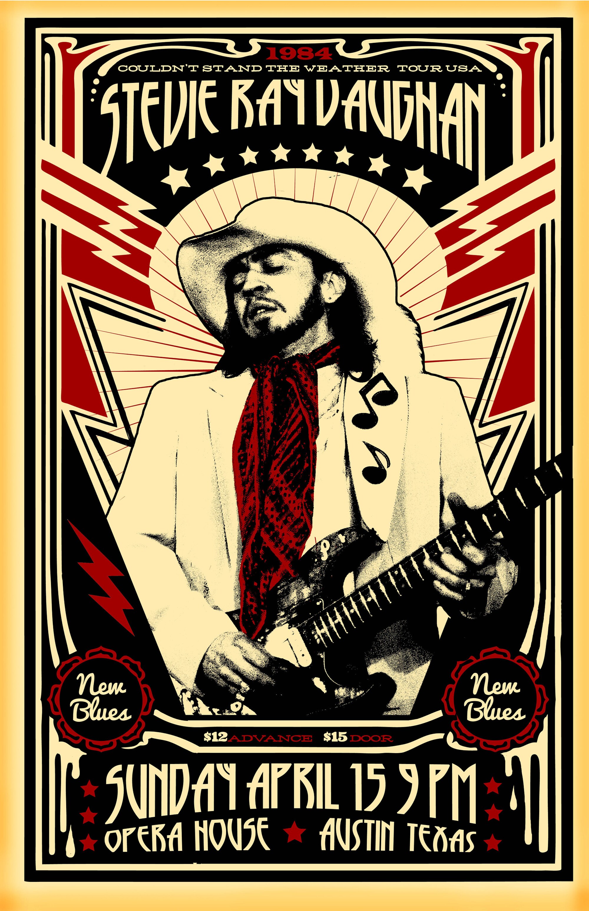 Stevie Ray Vaughan Tour Poster