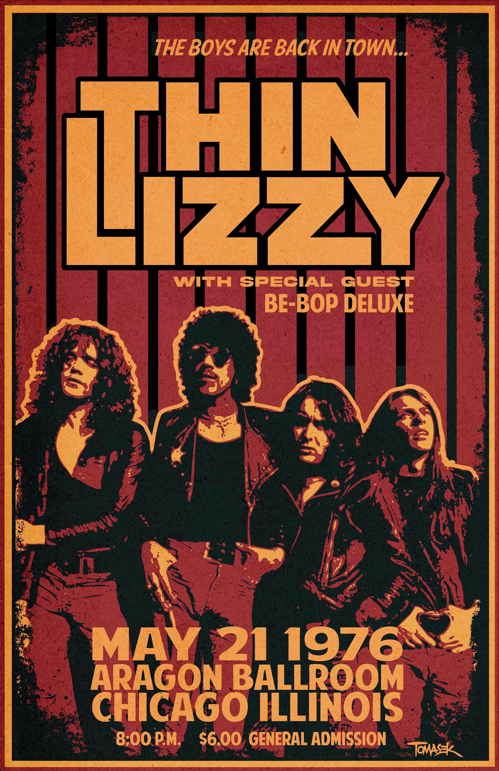 Thin Lizzy 1976 Tour Poster