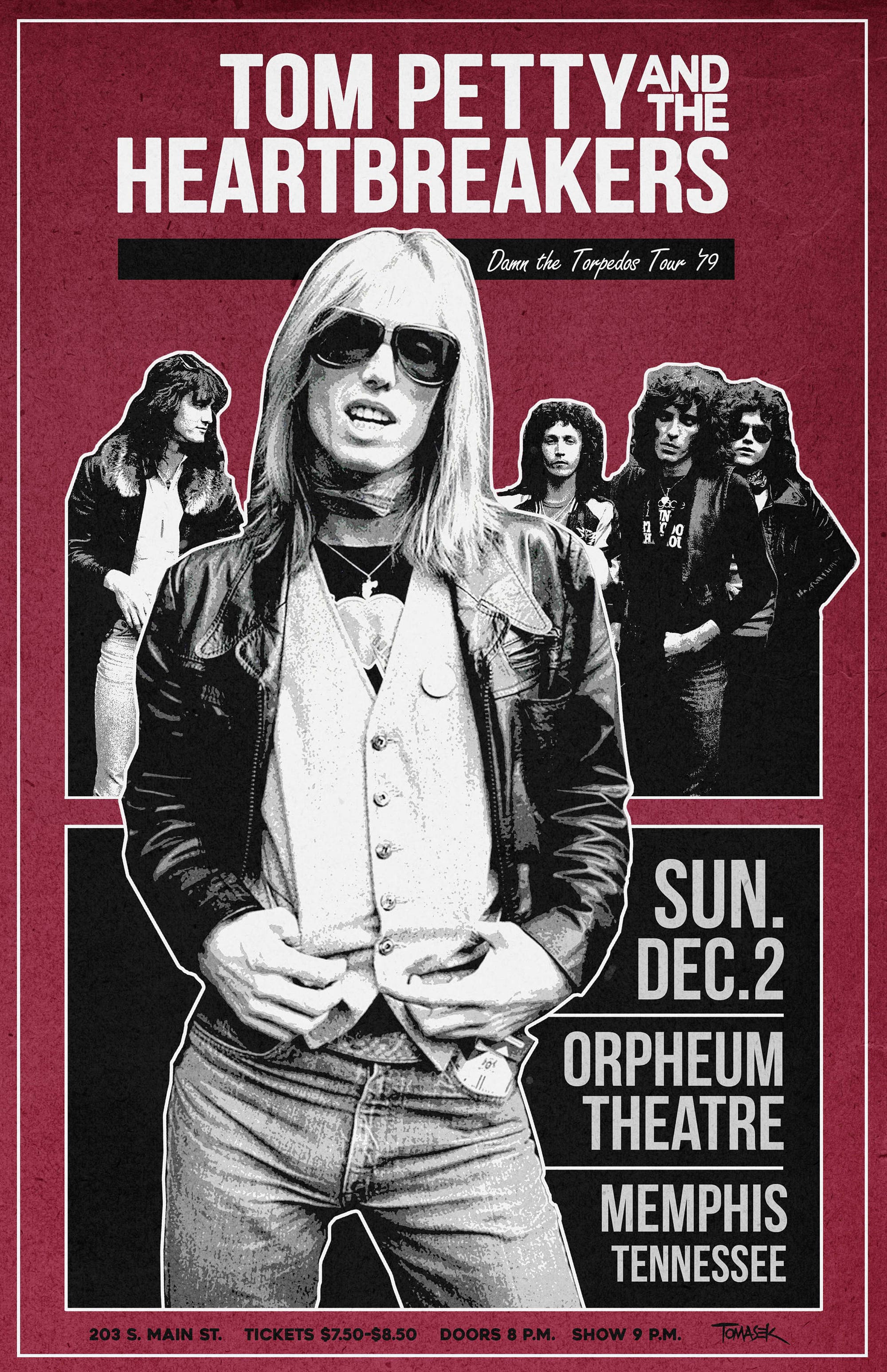 Tom Petty and The Heartbreakers 1979 Concert Poster