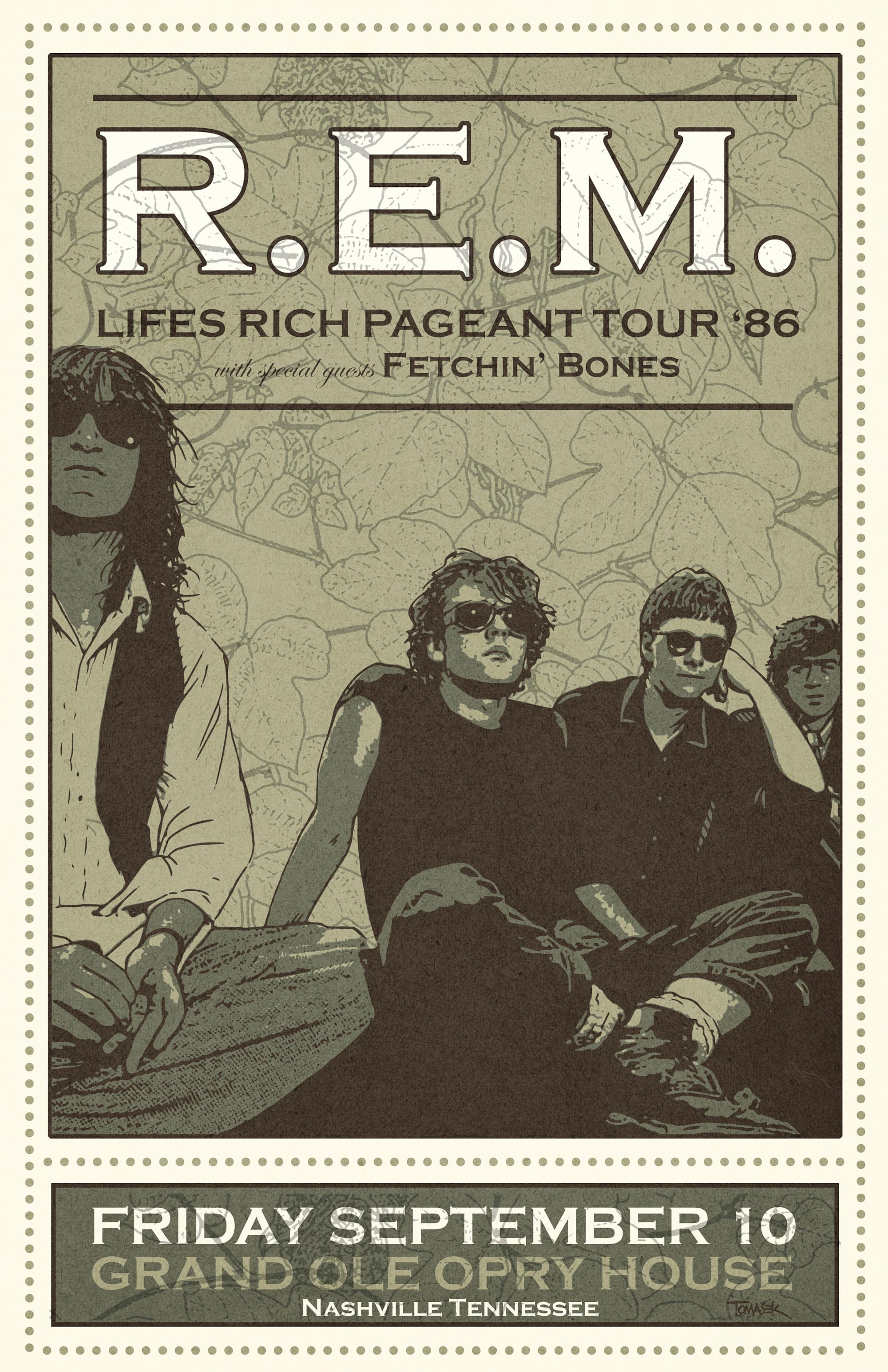 R.E.M. 1986 Tour Poster
