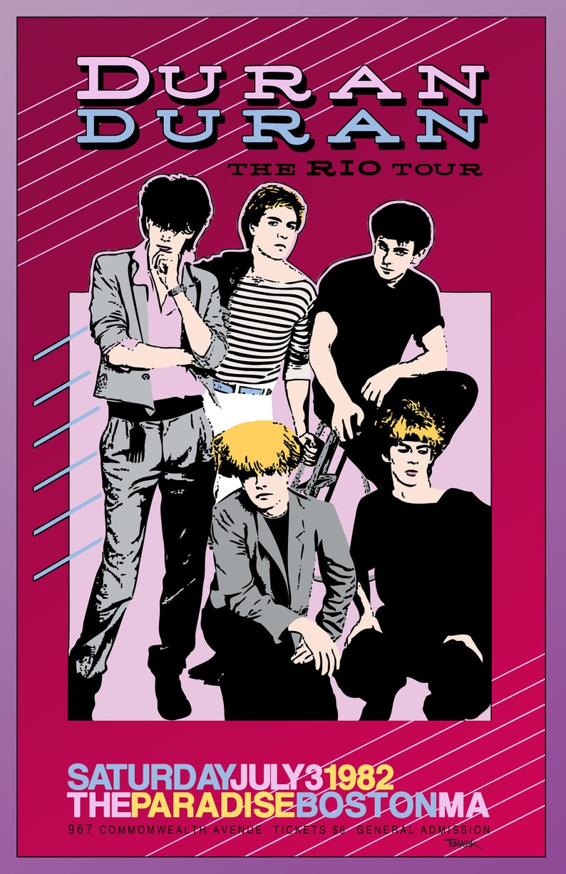 Duran Duran 1982 Tour Poster Etsy