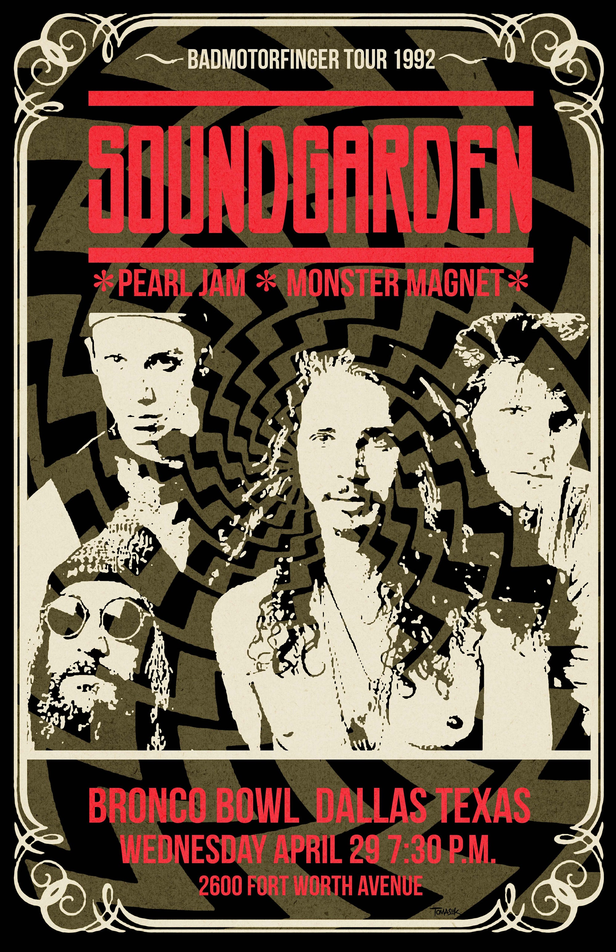 Soundgarden 1992 Tour Poster