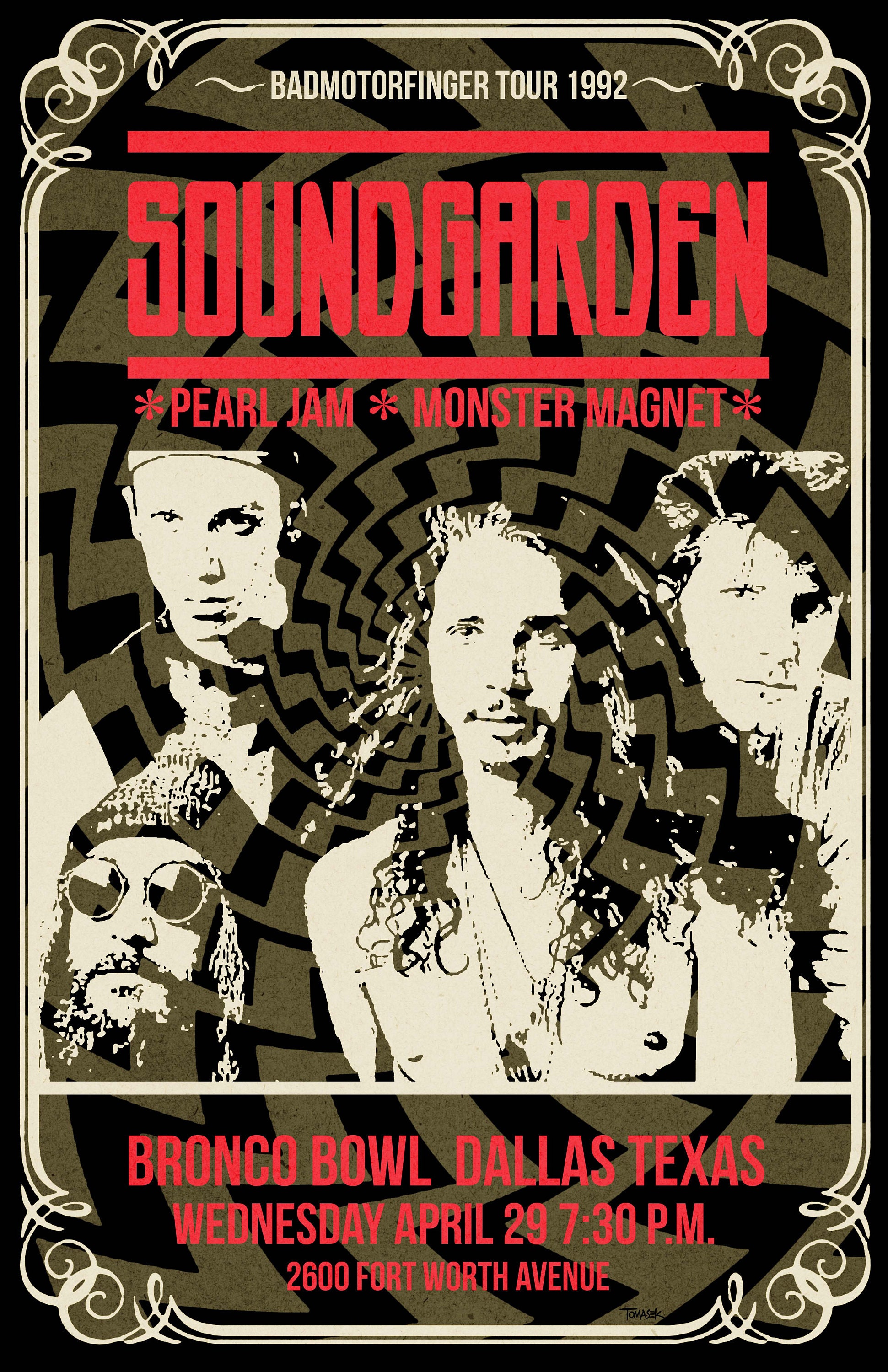 Soundgarden 1992 Tour Poster Etsy UK