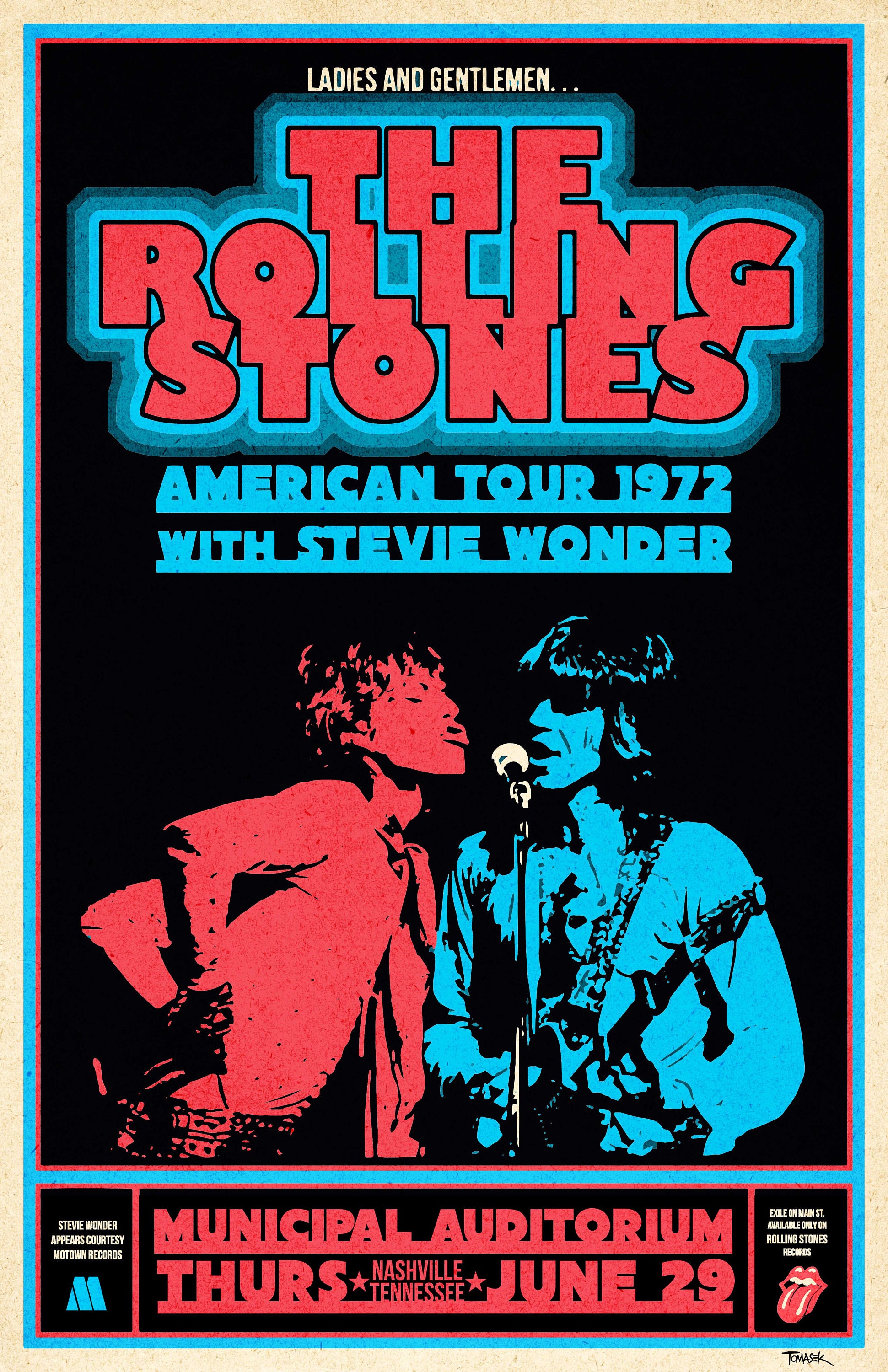 Rolling Stones 1972 Tour Poster Etsy