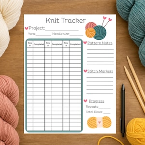 Knitting Project Tracker (PDF)