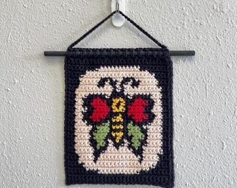 Small Butterfly American Traditional Crochet Tapestry Pattern