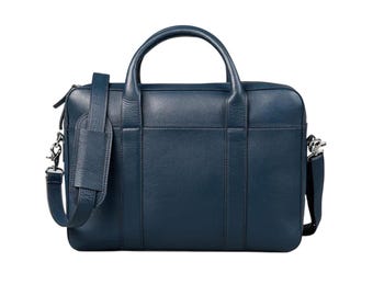 17" handgemaakte laptoptas - leren laptoptas schoudertas voor heren en dames