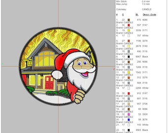 Frohe Weihnachten Weihnachtsmann Stickmuster, Winter Urlaub Muster (DST Digital Download)