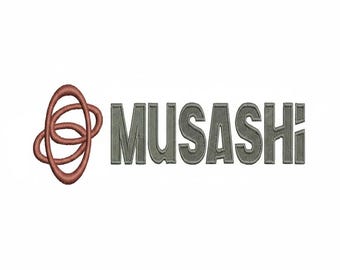 Diseño de bordado Musashi, bordado en la espalda de la chaqueta, bordado de 1,45 x 8,03 pulgadas, descarga instantánea