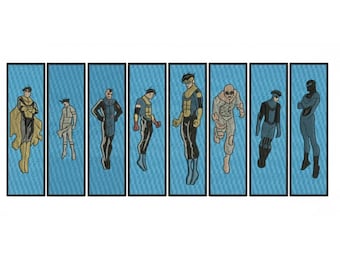 Diseño de bordado de anime invencible, arte de superhéroe (PES DST JEF)