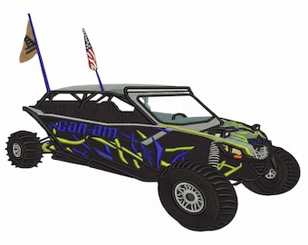 Diseño de bordado de superdeportivo / Archivo para máquina de bordar de coche de carreras (Descarga instantánea)