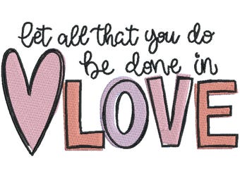 Diseño de bordado de amor: Corazones de San Valentín, tamaños 3,43 x 5,95 (descarga digital)