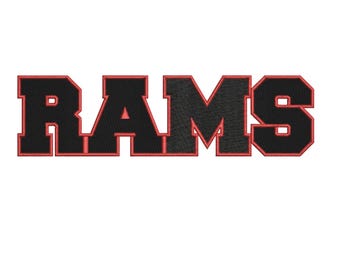 Diseño de bordado del equipo de fútbol de los RAMS / Archivo para aficionados al deporte (Pes Dst Pxf Emb)