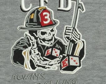 Diseño de bordado CFD, archivo de bordado a máquina para el pecho izquierdo, archivo digital, descarga instantánea