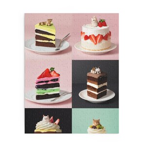 Colorful Cake Puzzles - 120-500 Piece Jigsaw Fun, Great for Family Nights, Gift for Bakers, Dessert Lovers, Birthday Activity