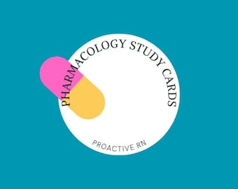 Pharmacology Study Cards for Nursing and Allied Health