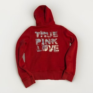 VESTE LOGO SWEAT À CAPUCHE ROSE PARFAIT ZIP COMPLET XS