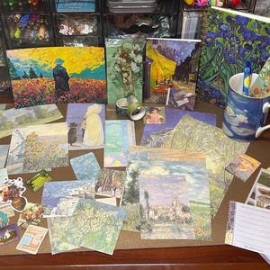 Impressionist Art Junk Journal Ephemera Box – Inspired by Van Gogh & Monet