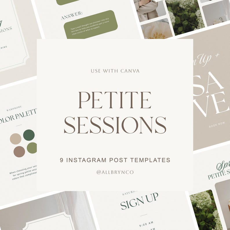 Petite Sessions Instagram Post Templates - Etsy