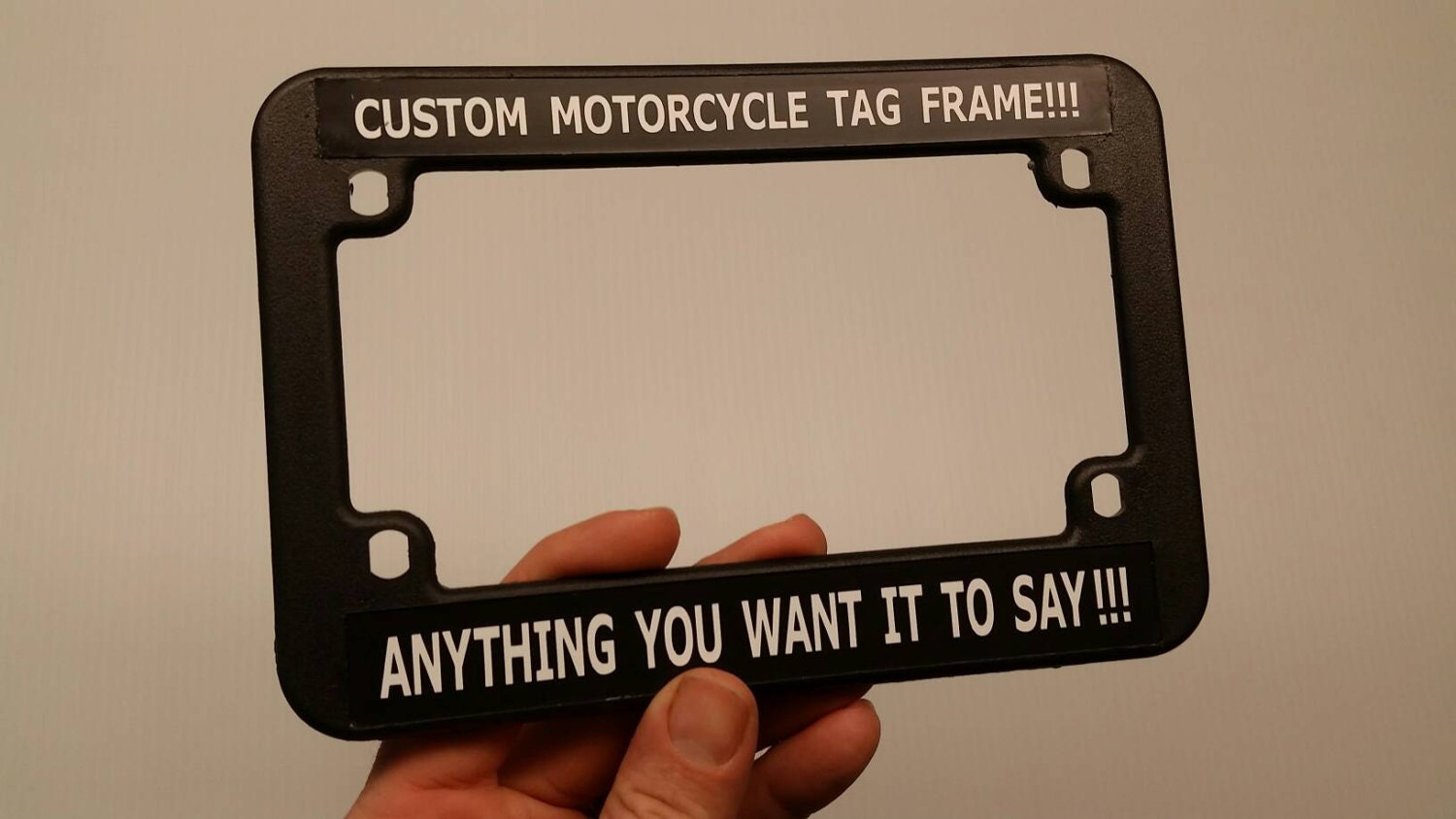 2 Motorcycle license plate frames CUSTOM Tag holder Fits | Etsy