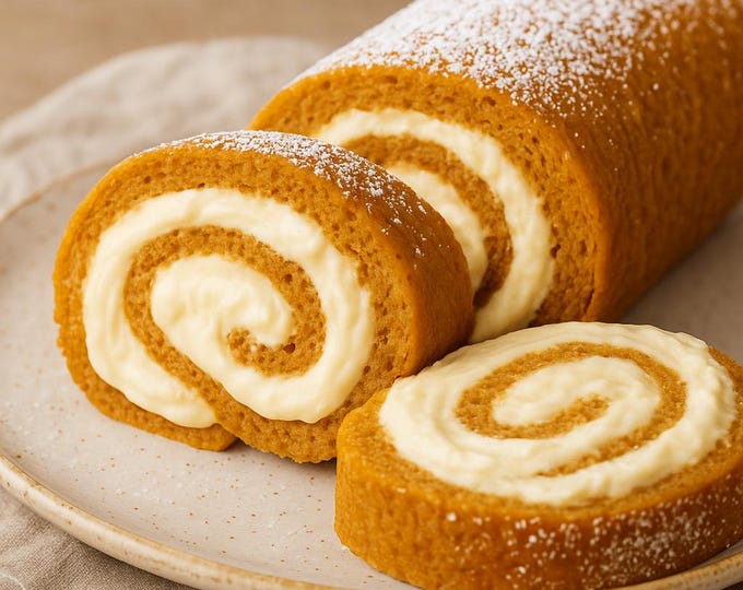 Thanksgiving Cake Rool Pumpkin Roll Recipe PDF With Step by Step Photos | Easy Printable ...