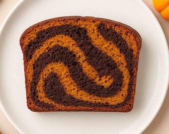 Pumpkin Marble Cake Recipe PDF | Moist Spiced Fall Dessert | Chocolate Swirl Homemade Cake | Easy Birthday Baking | Printable Recipe File