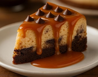 Caramel Brownie Cheesecake Recipe PDF | Gooey Chocolate Dessert | Creamy Baked Treat | Easy Birthday Cake | Instant Digital Download