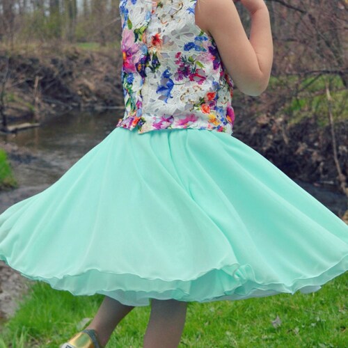 chiffon circle skirt pattern
