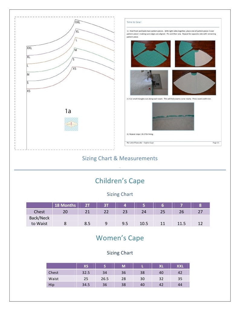 Sophie Cape PDF Sewing Pattern - 'mommy & Me' Bundle - Etsy