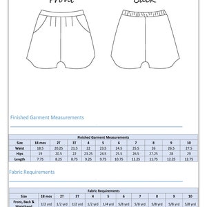 Girl Sewing Pattern Shorts Capsule Wardrobe PDF Pattern - Etsy