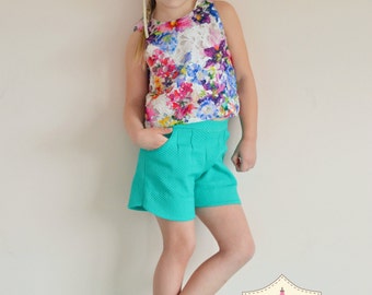 Girl Sewing Pattern - Shorts - Capsule Wardrobe PDF Pattern