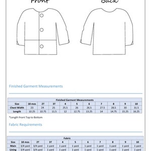 Girl Sewing Pattern Jacket Capsule Wardrobe PDF Pattern image 5