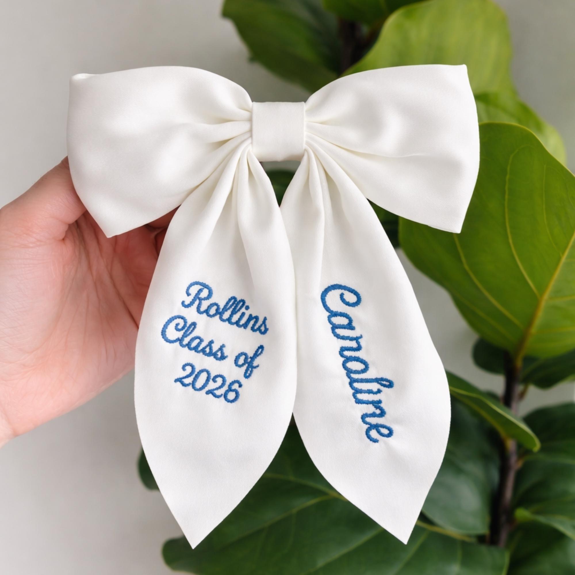 Graduation Hair Bow Graduation Accessory Personalized Grad Bow Cap and ...