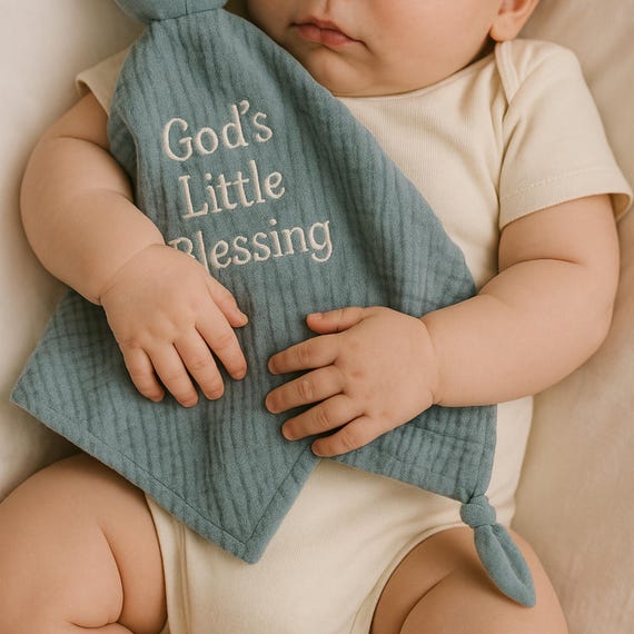 Christian Baby Lovey Baptism Baby Blessing Lovey Personalized Baby Gift Christian Newborn Gift Custom Lovey for Baby Boy Girl Easter Gift