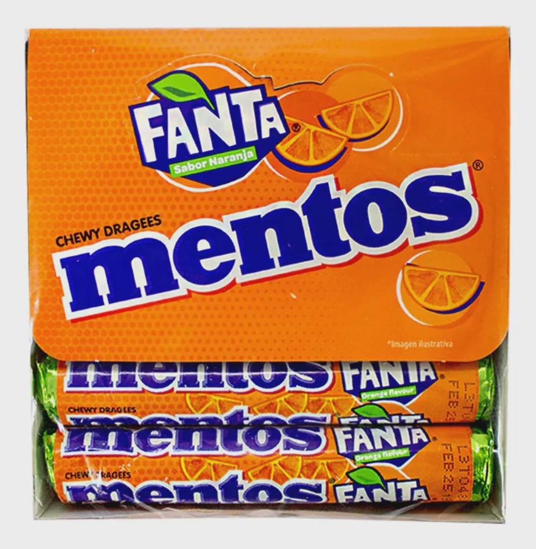 3 Mentos Fanta-flavored Candies, Limited Edition, Mexican Candy, 37.5g ...