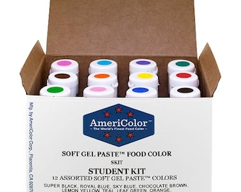 AmeriColor, .75 Soft Gel Paste 12 Color Student Kit