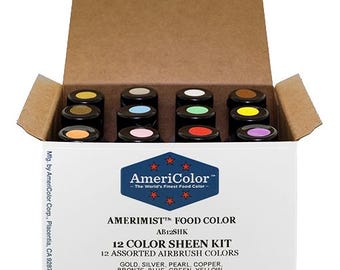 AmeriColor, .65 oz AmeriMist 12 Color Sheen Airbrush Kit