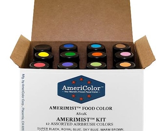 AmeriColor, .65 oz AmeriMist 12 Color Airbrush Kit