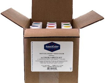 AmeriColor, 4.5 oz Soft Gel Paste 12 Color Variety Kit