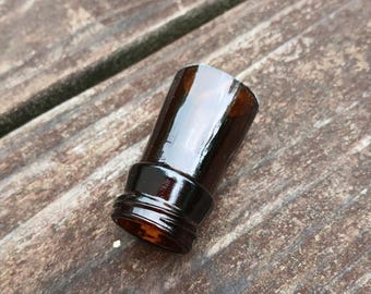 Bottleneck Guitar Slide, Brown Glass, Cigar Box Guitar Slide, Nubby Style, Shorter Beer Bottleneck Guitar Slides, Guitar Player Gift