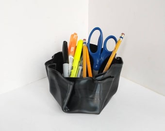 Recycled Vinyl Record Bowl: Tulip Desk Organizer, Succulent Planter