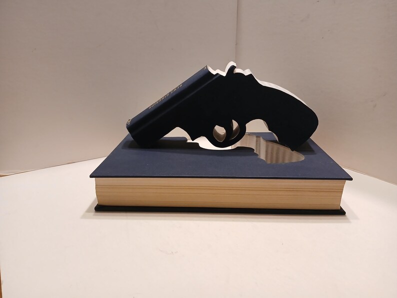 Cut Book Art, Gun Books Man Cave Decor, Office Decor, Book Gun Art, Gifts for Him image 12
